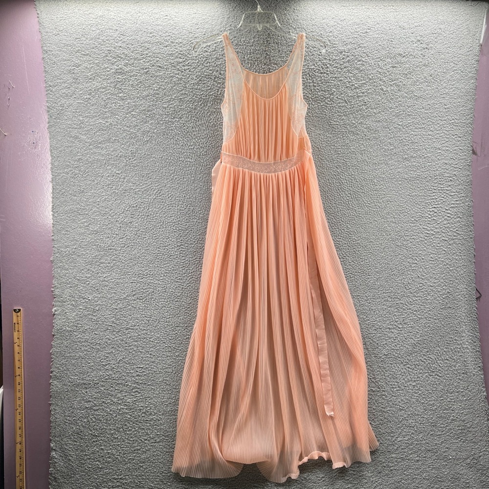 Vintage 1950s Rogers Run Proof Nightgown 32 Pleated Grecian Bridal Lingerie Lace